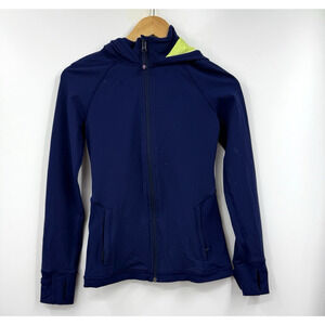 Ivivva By Lululemon‎ Blue Hooded Zipper Sweatshirt Jacket Girls Youth Size 12